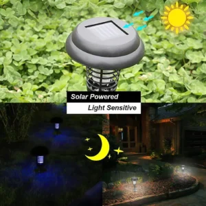 Homska UV LED Solar Powered LED Garden Lighting /Mosquito Trap / Bug Zapper