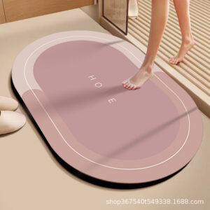 Homska Bathroom Floor Mat Water Absorbing Mat