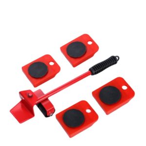Heavy Duty Wheel Pads Furniture Pads | Easy and Safe Moving Slider Tools (Red, Pack of 8)