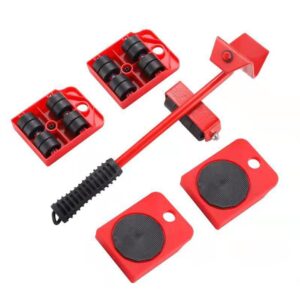 Heavy Duty Wheel Pads Furniture Pads | Easy and Safe Moving Slider Tools (Red, Pack of 8)